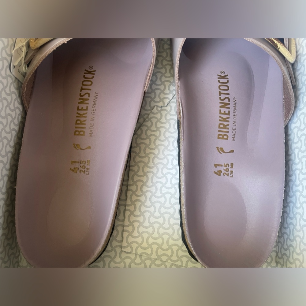Birkenstock Madrid Gold Buckle Sandals - Picture 11 of 14